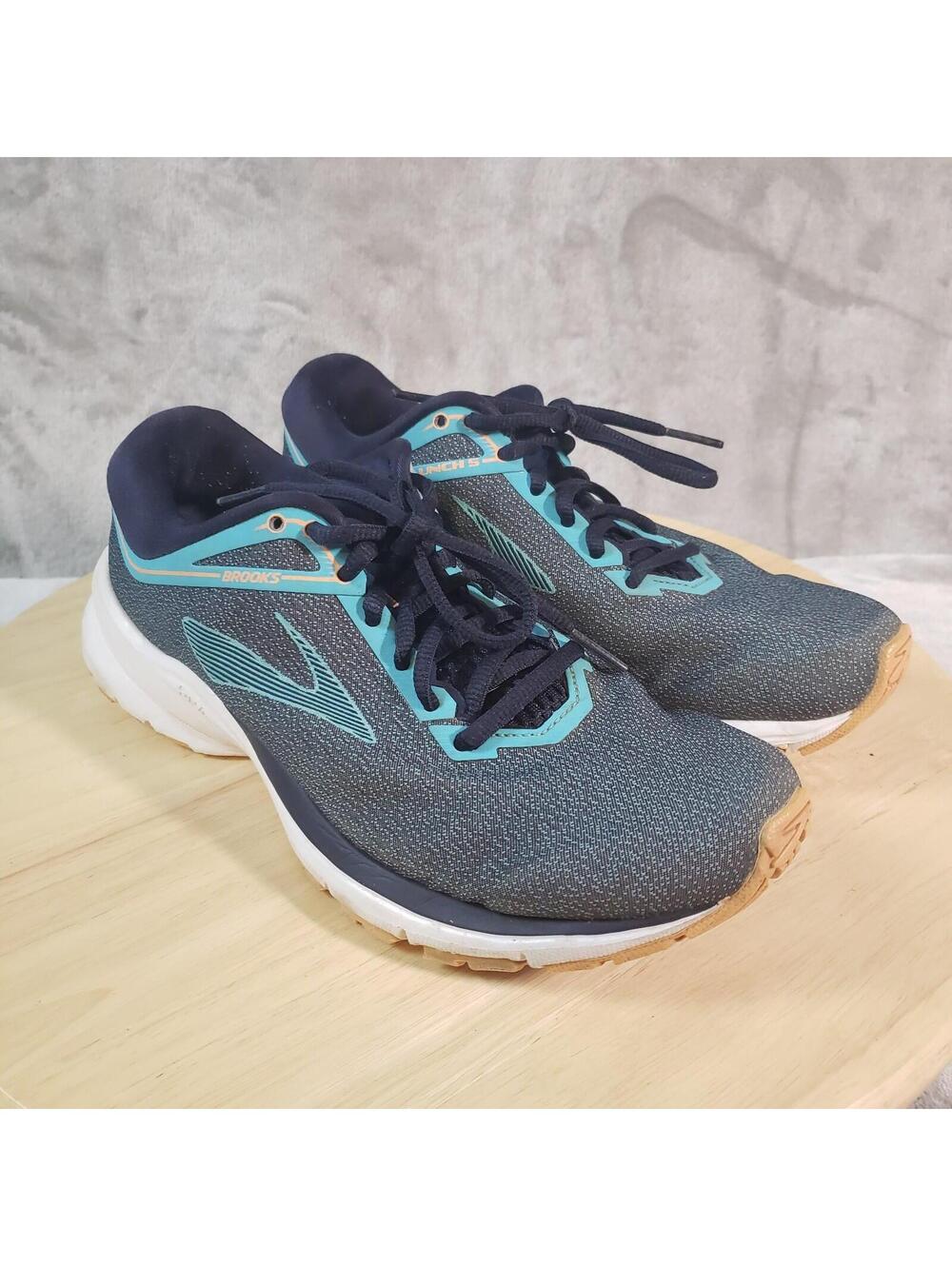 Brooks Launch 5 Women's Running Shoes Navy Blue White Gum Size US 8 B